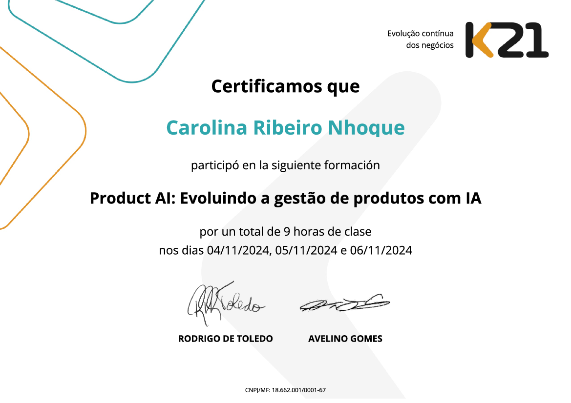 Certificado K21